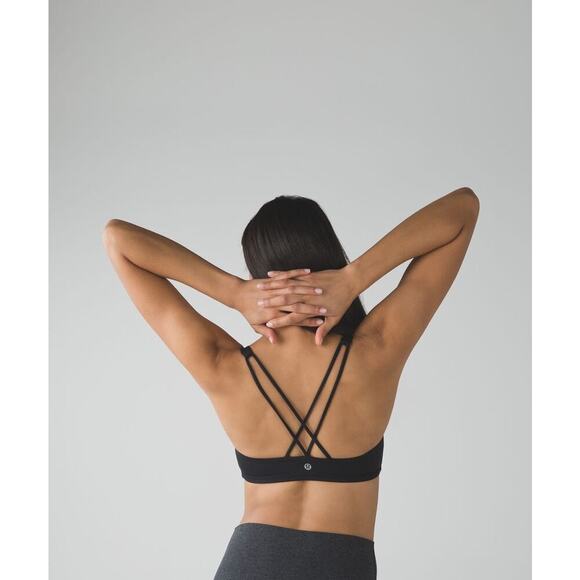 Lululemon Free To Be Bra Wild Black Strappy Back Yoga Sports Bra Size 8 - Picture 5 of 13